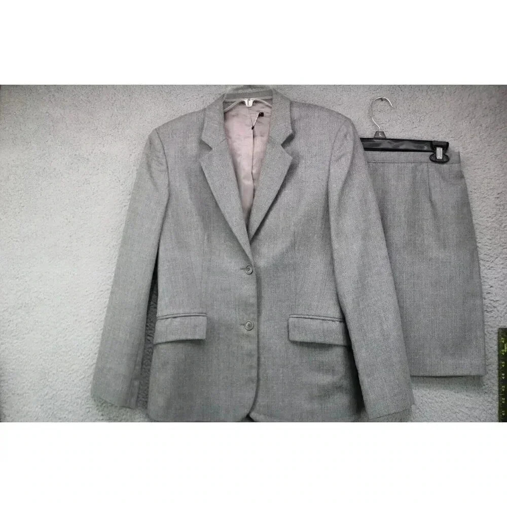 Sisley-Made in Italy-Women's Virgin Wool Skirt Suit-Size 42-44-Business-Office
